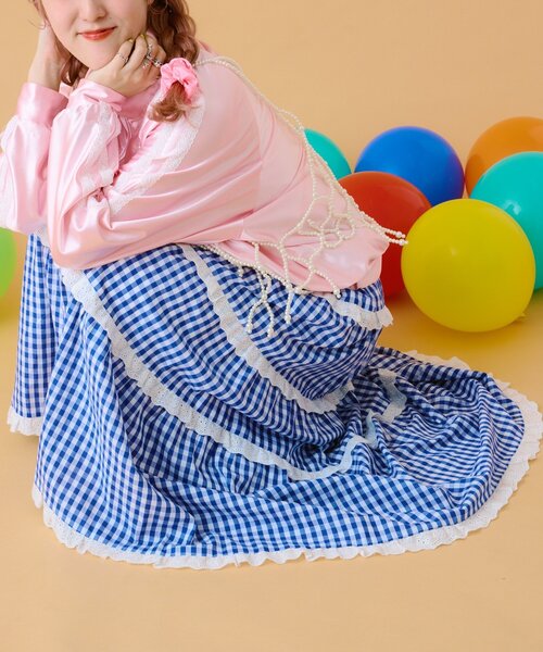 あみこ企画】フリフリギンガムチェックスカート（スカート）｜w closet