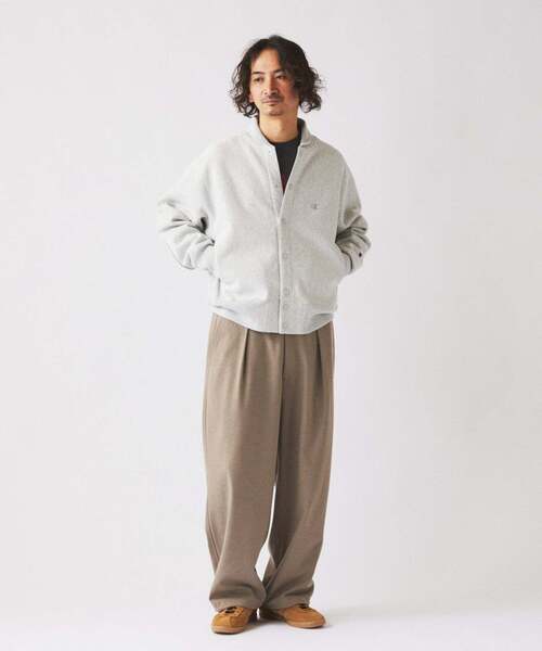 Champion（チャンピオン）の「CHAMPION / チャンピオン 別注 R/W エルボーパッチ スナップ カーディガン（カーディガン/ボレロ・メンズ・グレー/アイボリー/ブラウン/ネイビー・LARGE/X-LARGE）」の22枚目の写真