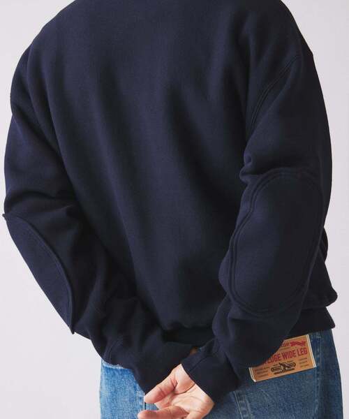 Champion（チャンピオン）の「CHAMPION / チャンピオン 別注 R/W エルボーパッチ スナップ カーディガン（カーディガン/ボレロ・メンズ・グレー/アイボリー/ブラウン/ネイビー・LARGE/X-LARGE）」の8枚目の写真