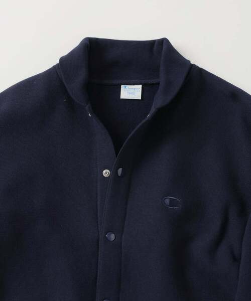 Champion（チャンピオン）の「CHAMPION / チャンピオン 別注 R/W エルボーパッチ スナップ カーディガン（カーディガン/ボレロ・メンズ・グレー/アイボリー/ブラウン/ネイビー・LARGE/X-LARGE）」の10枚目の写真