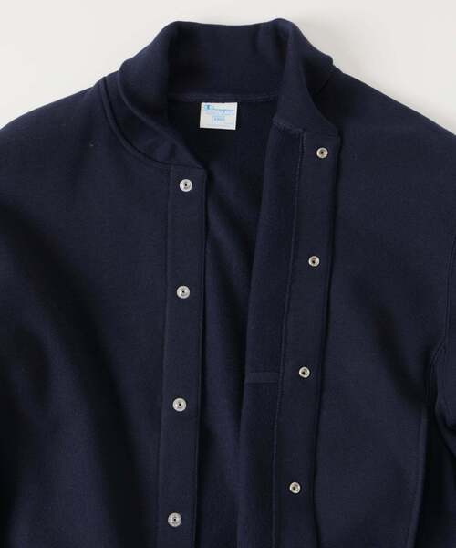 Champion（チャンピオン）の「CHAMPION / チャンピオン 別注 R/W エルボーパッチ スナップ カーディガン（カーディガン/ボレロ・メンズ・グレー/アイボリー/ブラウン/ネイビー・LARGE/X-LARGE）」の11枚目の写真