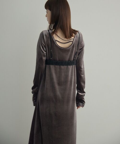 kivi（キヴィ）の「ベロアロングOP（ワンピース・レディース・ブラウン/ダークグレー・FREE）」の13枚目の写真
