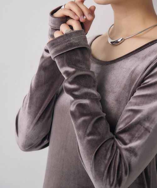 kivi（キヴィ）の「ベロアロングOP（ワンピース・レディース・ブラウン/ダークグレー・FREE）」の22枚目の写真