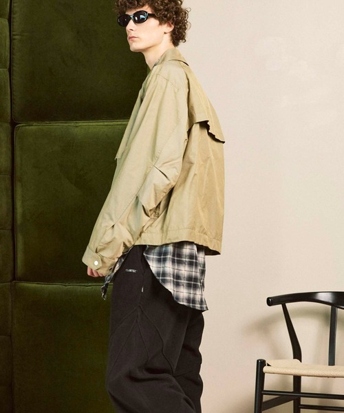 MAISON SPECIAL（メゾンスペシャル）の「《UNISEX》Prime-Over Multi Pocket Blouson/プライムオーバーマルチポケットブルゾン【MAISON SPECIAL/メゾンスペシャル】（ブルゾン・メンズ・ネイビー/キャメル/カーキ/グレイッシュベージュ・1/2）」の10枚目の写真