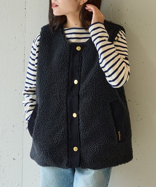 Barbour（バブアー）の「【Barbour】barbour dulsie liner / LLI0016（ベスト・レディース・ブラック/アイボリー/オリーブ・10/12）」の3枚目の写真