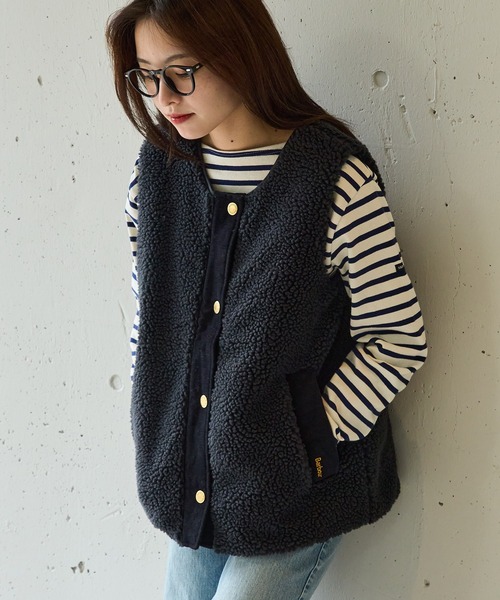 Barbour（バブアー）の「【Barbour】barbour dulsie liner / LLI0016（ベスト・レディース・ブラック/アイボリー/オリーブ・10/12）」の4枚目の写真