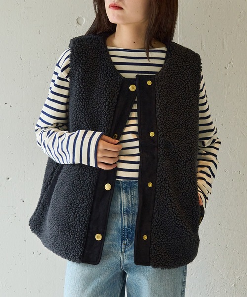 Barbour（バブアー）の「【Barbour】barbour dulsie liner / LLI0016（ベスト・レディース・ブラック/アイボリー/オリーブ・10/12）」の6枚目の写真