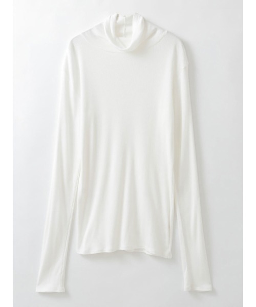 HER.（ハー）の「コットンモダールハイネックP/O（Tシャツ/カットソー・レディース・オフホワイト/ブラック・フリー）」の2枚目の写真