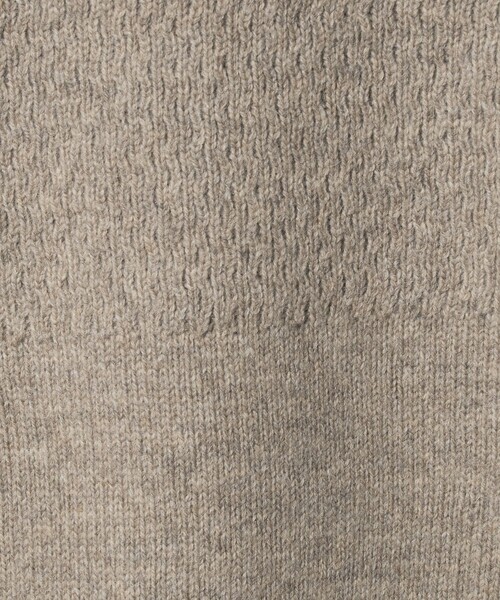 6（ロク）の「＜6(ROKU)＞フィッシャーマン ハイネック ニット（ニット/セーター・レディース・ベージュ/グレー系・FREE）」の9枚目の写真