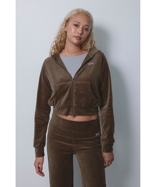 ALEXIA STAM（アリシアスタン）の「Wellness Velour Hoodie  /ウェルネス ベロアフーディー（パーカー・レディース・グレー/ブラウン/レッド・FREE）」の10枚目の写真