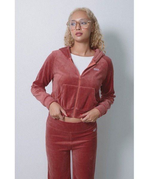 ALEXIA STAM（アリシアスタン）の「Wellness Velour Hoodie  /ウェルネス ベロアフーディー（パーカー・レディース・グレー/ブラウン/レッド・FREE）」の13枚目の写真