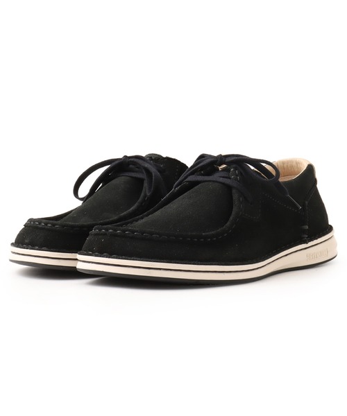 BIRKENSTOCK(ビルケンシュトック)の「BIRKENSTOCK PASADENA LEVE BLACK / ビルケンシュトック パサデナ スウェード ブラック(モカシン/デッキシューズ・メンズ・ブラック・26.0cm/26.5cm/27.0cm/28.0cm/28.5cm)」の2枚目の写真