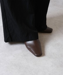 Reurie'（レウリィ）の「スクエアトゥミュール / シンプル きれいめ ベーシック 通勤 オケージョン 合皮 春 夏 秋 冬 ブラック 黒 ブラウン（パンプス）」