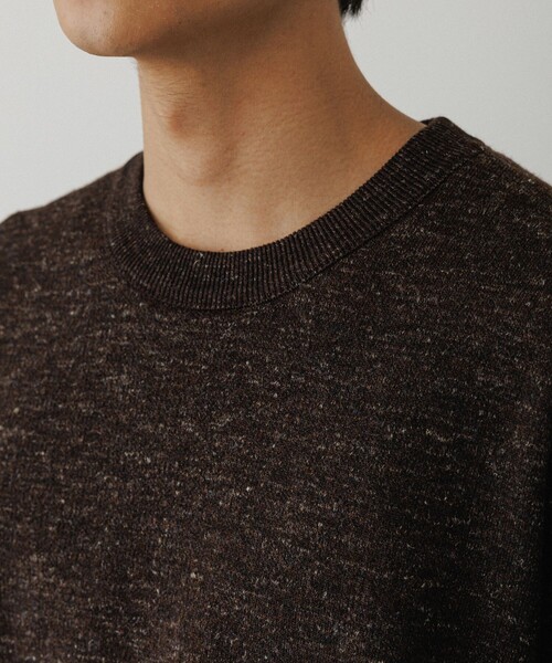 ADAM ET ROPE'(アダムエロペ)の「リネン ミックス リバーシブルニット(ニット/セーター・メンズ・ブラック系その他/ブラウン系その他/グリーン・M/L)」の5枚目の写真
