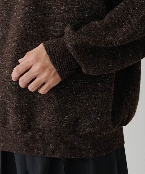 ADAM ET ROPE'(アダムエロペ)の「リネン ミックス リバーシブルニット(ニット/セーター・メンズ・ブラック系その他/ブラウン系その他/グリーン・M/L)」の4枚目の写真