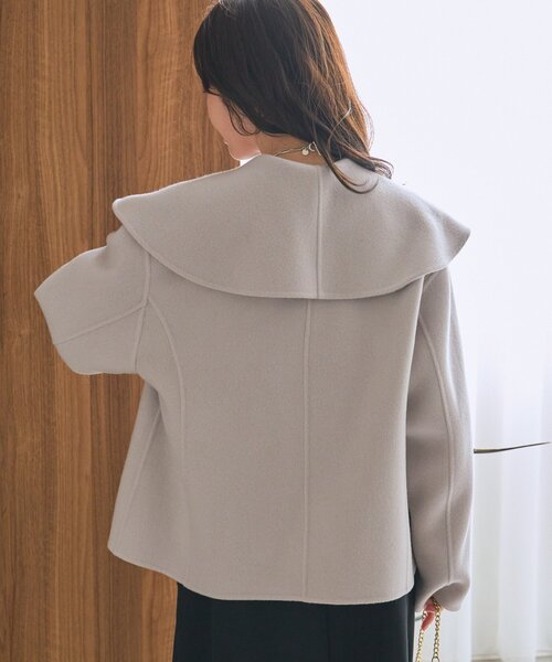 La boutique BonBon（ラブティックボンボン）の「【春まで使える！・最強モテコート】ダブルフェイスショールカラーコート（その他アウター・レディース・ミント/ライトグレー/ピンク・FREE）」の11枚目の写真