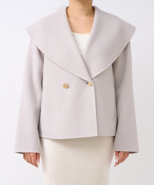 La boutique BonBon（ラブティックボンボン）の「【春まで使える！・最強モテコート】ダブルフェイスショールカラーコート（その他アウター・レディース・ミント/ライトグレー/ピンク・FREE）」の16枚目の写真