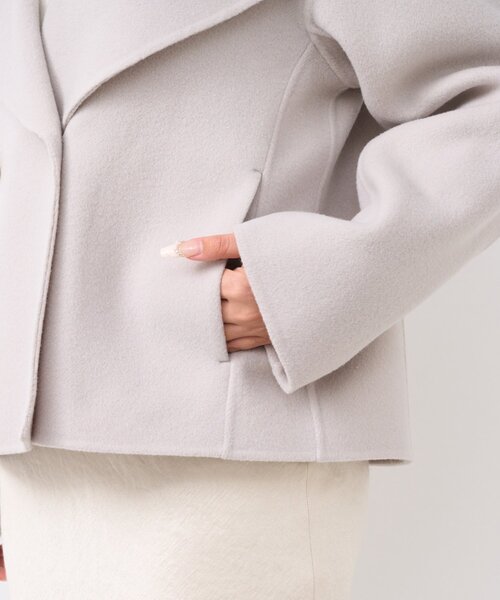 La boutique BonBon（ラブティックボンボン）の「【春まで使える！・最強モテコート】ダブルフェイスショールカラーコート（その他アウター・レディース・ミント/ライトグレー/ピンク・FREE）」の20枚目の写真