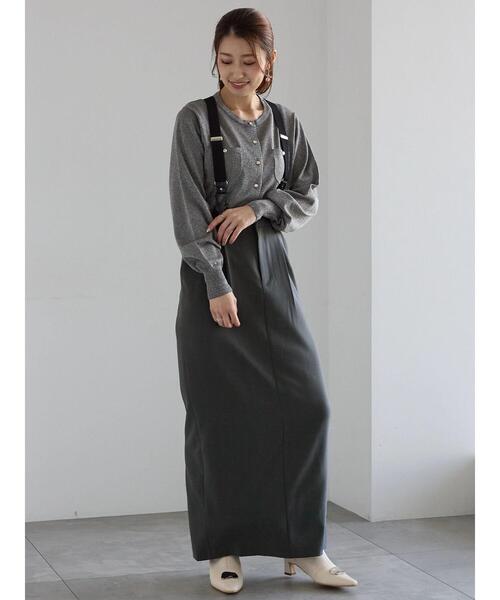 Te chichi（テチチ）の「ポケットデザインクルーネックカーディガン（カーディガン/ボレロ・レディース・チャコールグレー/ブラック/ピンク/ブルー・F）」の5枚目の写真