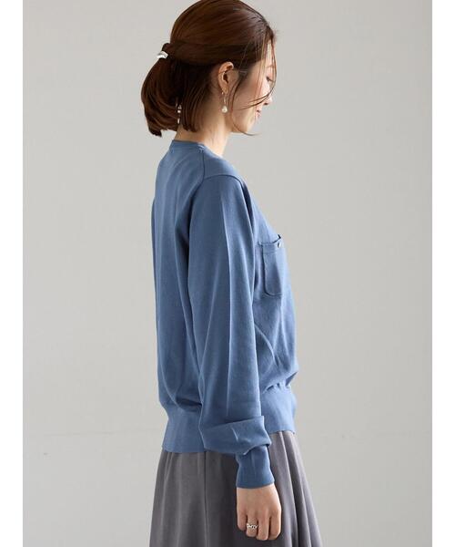 Te chichi（テチチ）の「ポケットデザインクルーネックカーディガン（カーディガン/ボレロ・レディース・チャコールグレー/ブラック/ピンク/ブルー・F）」の17枚目の写真