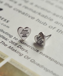 GOLDY | ルーカス ハート ID プレート ピアス(ピアス（両耳用）)