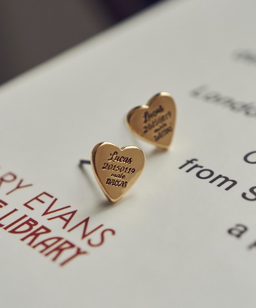 GOLDY（ゴールディ）の「ルーカス ハート ID プレート ピアス（ピアス（両耳用）・レディース・シルバー/ゴールド/シルバー系その他/ゴールド系その他・FREE）」の3枚目の写真