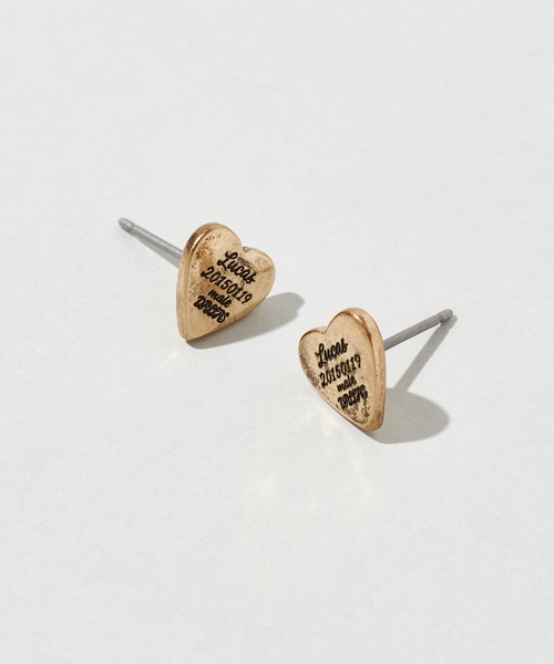 GOLDY（ゴールディ）の「ルーカス ハート ID プレート ピアス（ピアス（両耳用）・レディース・シルバー/ゴールド/シルバー系その他/ゴールド系その他・FREE）」の9枚目の写真