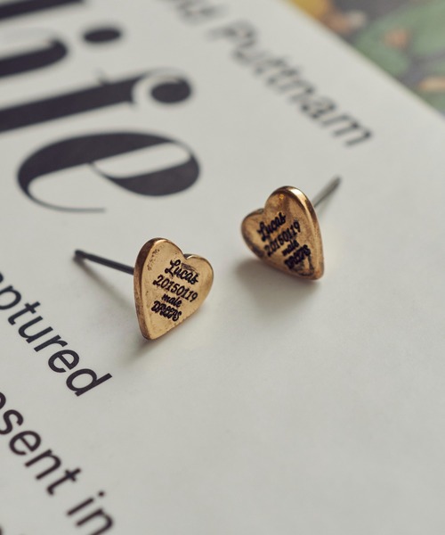 GOLDY（ゴールディ）の「ルーカス ハート ID プレート ピアス（ピアス（両耳用）・レディース・シルバー/ゴールド/シルバー系その他/ゴールド系その他・FREE）」の14枚目の写真
