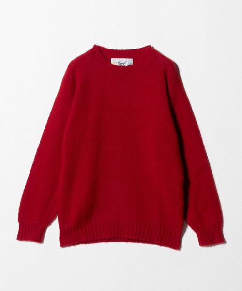 ○★新品未使用　MARK&LONA　クルーネックセーター　44　レッド ヤクライククルーネックニット(39-0246)