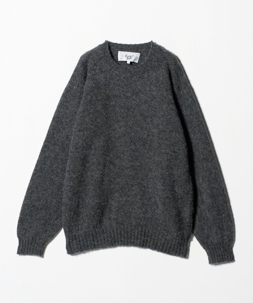 Laurence J Smith（ローレンスジェイスミス）の「＜LAURENCE J. SMITH＞ シェットランド クルーネック ニット（ニット/セーター・メンズ・ライム/ライトグレー/レッド/ピンク/オフホワイト/ダークブラウン/コバルトブルー/ベージュ/パープル/イエロー/ダークグレー/ケリーグリーン・L/XL/M）」の4枚目の写真