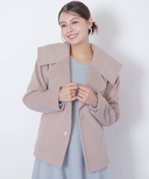 JILL by JILL STUART(ジルバイジルスチュアート)の「◇ビジュー釦ビッグカラーショートコート(その他アウター・レディース・グレー/ベージュ/ホワイト・SMALL/MEDIUM)」の15枚目の写真