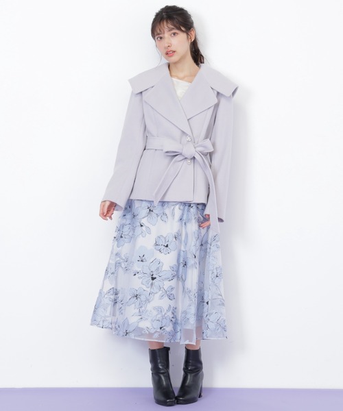 JILL by JILL STUART(ジルバイジルスチュアート)の「◇ビジュー釦ビッグカラーショートコート(その他アウター・レディース・グレー/ベージュ/ホワイト・SMALL/MEDIUM)」の9枚目の写真