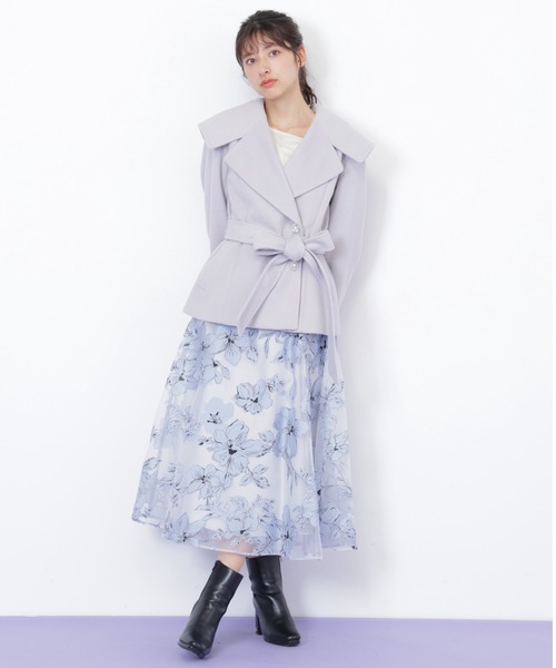 JILL by JILL STUART(ジルバイジルスチュアート)の「◇ビジュー釦ビッグカラーショートコート(その他アウター・レディース・グレー/ベージュ/ホワイト・SMALL/MEDIUM)」の11枚目の写真