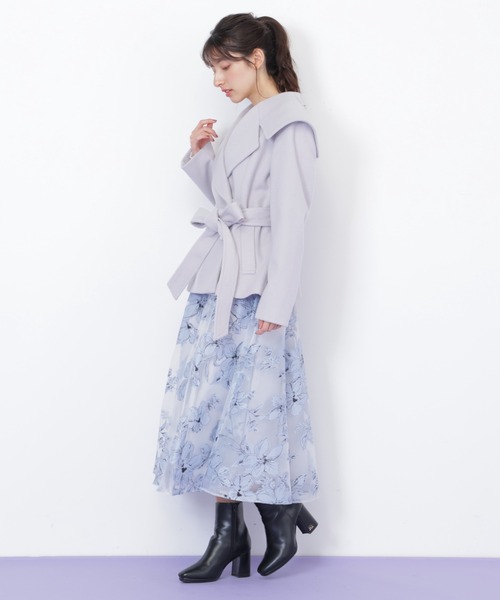 JILL by JILL STUART(ジルバイジルスチュアート)の「◇ビジュー釦ビッグカラーショートコート(その他アウター・レディース・グレー/ベージュ/ホワイト・SMALL/MEDIUM)」の12枚目の写真