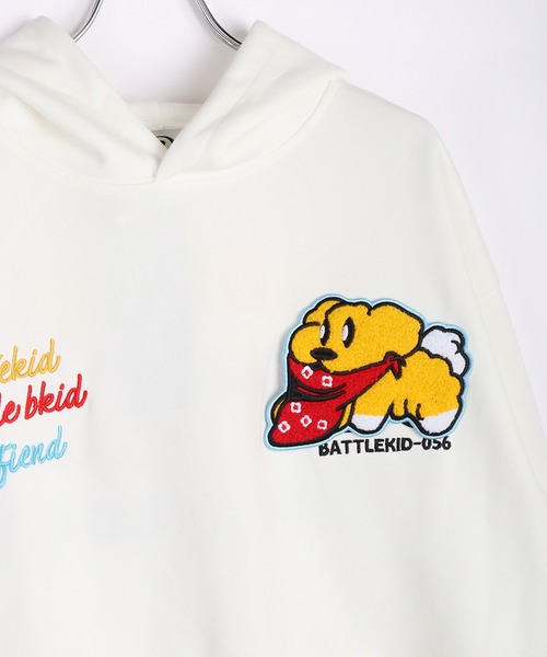 WESTSEA(ウエストシー)の「ワッペン取り外し可能 サガラ刺繍 オーバーサイズ プルパーカー 長袖(パーカー・メンズ・ブラック/ホワイト/ネイビー・M/L/XL)」の7枚目の写真