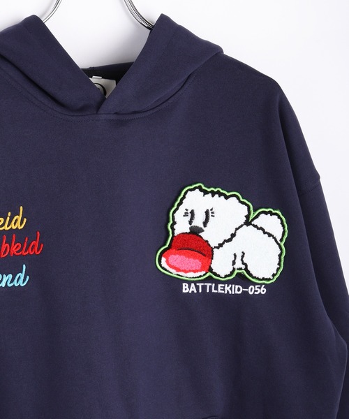 WESTSEA(ウエストシー)の「ワッペン取り外し可能 サガラ刺繍 オーバーサイズ プルパーカー 長袖(パーカー・メンズ・ブラック/ホワイト/ネイビー・M/L/XL)」の15枚目の写真