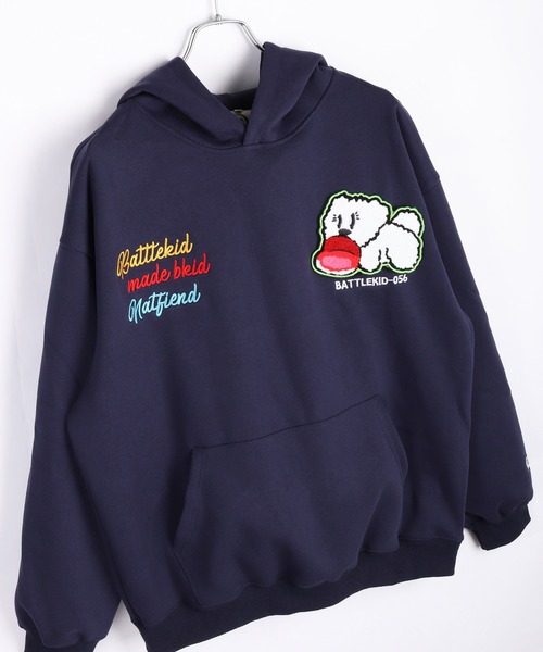 WESTSEA(ウエストシー)の「ワッペン取り外し可能 サガラ刺繍 オーバーサイズ プルパーカー 長袖(パーカー・メンズ・ブラック/ホワイト/ネイビー・M/L/XL)」の14枚目の写真
