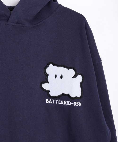 WESTSEA(ウエストシー)の「ワッペン取り外し可能 サガラ刺繍 オーバーサイズ プルパーカー 長袖(パーカー・メンズ・ブラック/ホワイト/ネイビー・M/L/XL)」の18枚目の写真