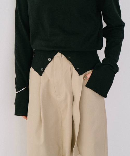 DRWCYS（ドロシーズ）の「フロントボタンハイゲージニット（ニット/セーター・レディース・ブラック/グレー/モカ/アイボリー・FREE）」の18枚目の写真