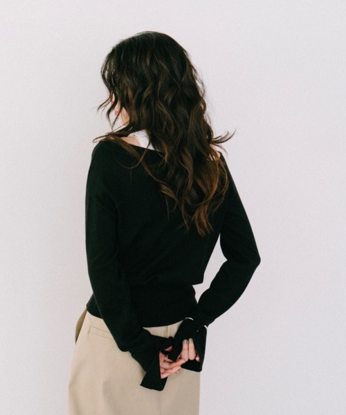 DRWCYS（ドロシーズ）の「フロントボタンハイゲージニット（ニット/セーター・レディース・ブラック/グレー/モカ/アイボリー・FREE）」の19枚目の写真