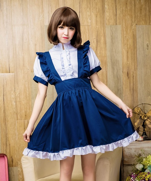 OSYAREVO(オシャレボ)の「コスプレ メイド クリスマス X-mas(コスチューム/パーティーグッズ・レディース・ネイビー・ONESIZE)」の4枚目の写真