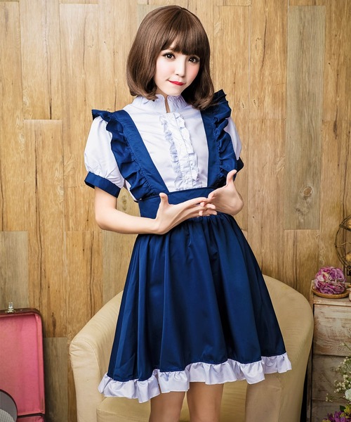 OSYAREVO(オシャレボ)の「コスプレ メイド クリスマス X-mas(コスチューム/パーティーグッズ・レディース・ネイビー・ONESIZE)」の6枚目の写真