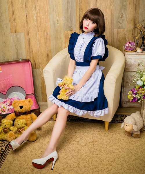 OSYAREVO(オシャレボ)の「コスプレ メイド クリスマス X-mas(コスチューム/パーティーグッズ・レディース・ネイビー・ONESIZE)」の2枚目の写真