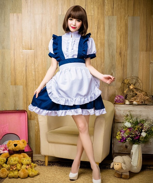 OSYAREVO(オシャレボ)の「コスプレ メイド クリスマス X-mas(コスチューム/パーティーグッズ・レディース・ネイビー・ONESIZE)」の8枚目の写真