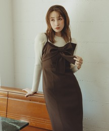 31 Sons de mode | 2025秋冬新作 ニットセットリボンモチーフジャンスカ(ジャンパースカート)