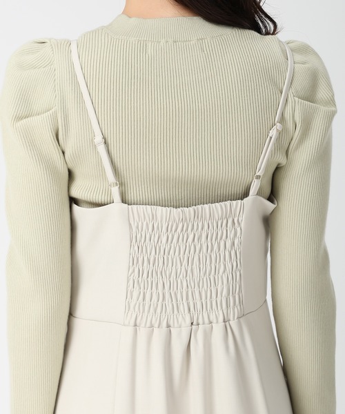 31 Sons de mode（トランテアン　ソン　ドゥ　モード）の「2025秋冬新作 ニットセットリボンモチーフジャンスカ（ジャンパースカート・レディース・ブラウン/ブラック/グレイッシュベージュ・S/M）」の9枚目の写真