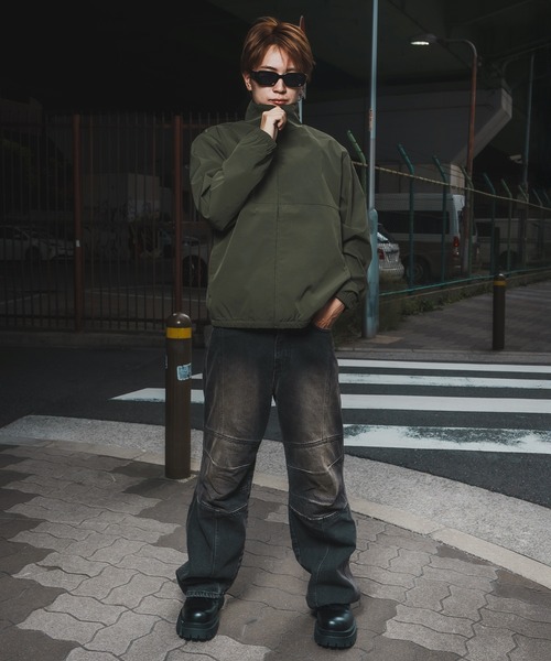 SIDEWAY STANCE（サイドウェイスタンス）の「【SIDEWAY STANCE】ポリワッシャー ブルゾン（ブルゾン・メンズ・カーキ/ブラック・SMALL/MEDIUM/LARGE/X-LARGE）」の9枚目の写真