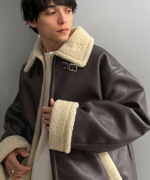 CLEL】Reversible Fake Mouton jacket / リバーシブルフェイクムートン