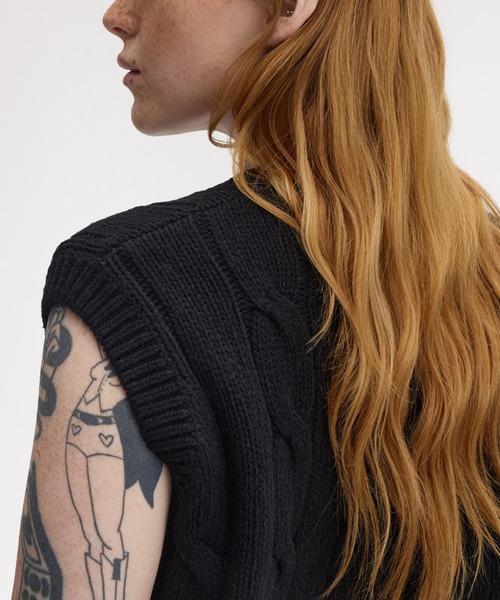 Cable Knit Vest／ケーブルニットベスト（ベスト）｜FRED PERRY
