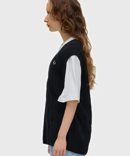 Cable Knit Vest／ケーブルニットベスト（ベスト）｜FRED PERRY